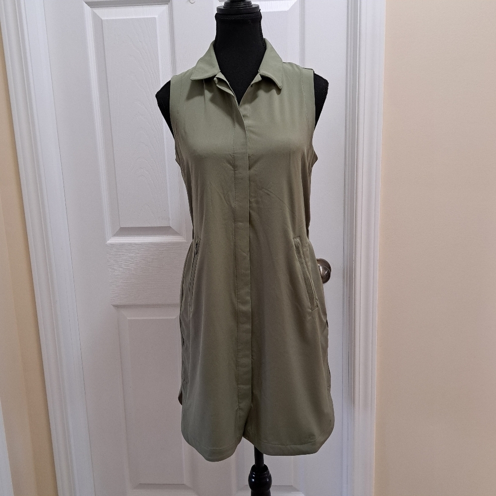 Lole Green Shirt Dress Size XS Sleeveless Lightweight Travel Casual